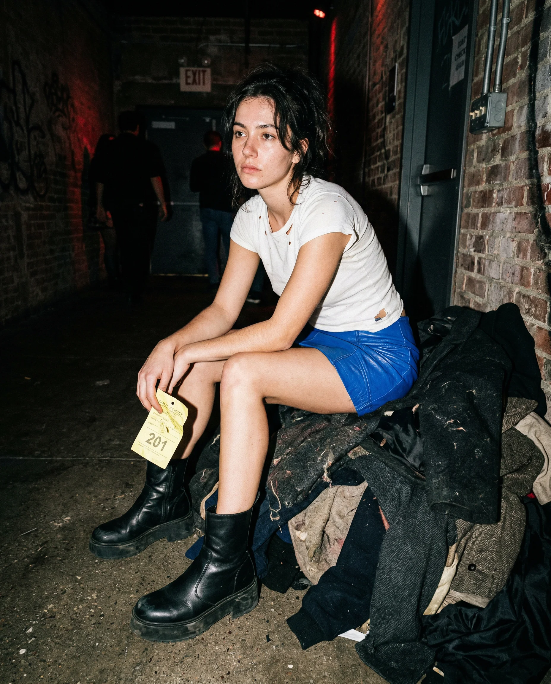 club coat check floor pile