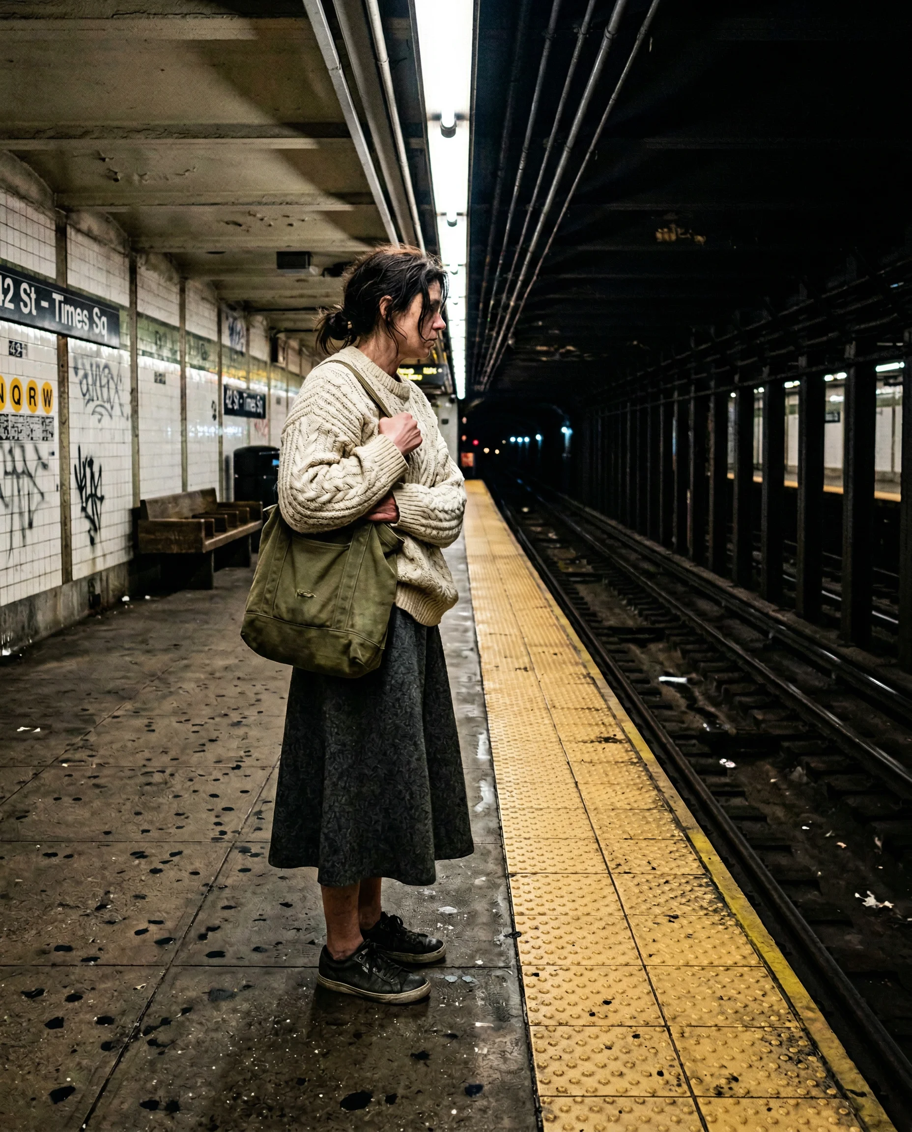 first date subway platform waiting